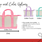 Personalized Teacher Mini Tote Bag - Embroidered