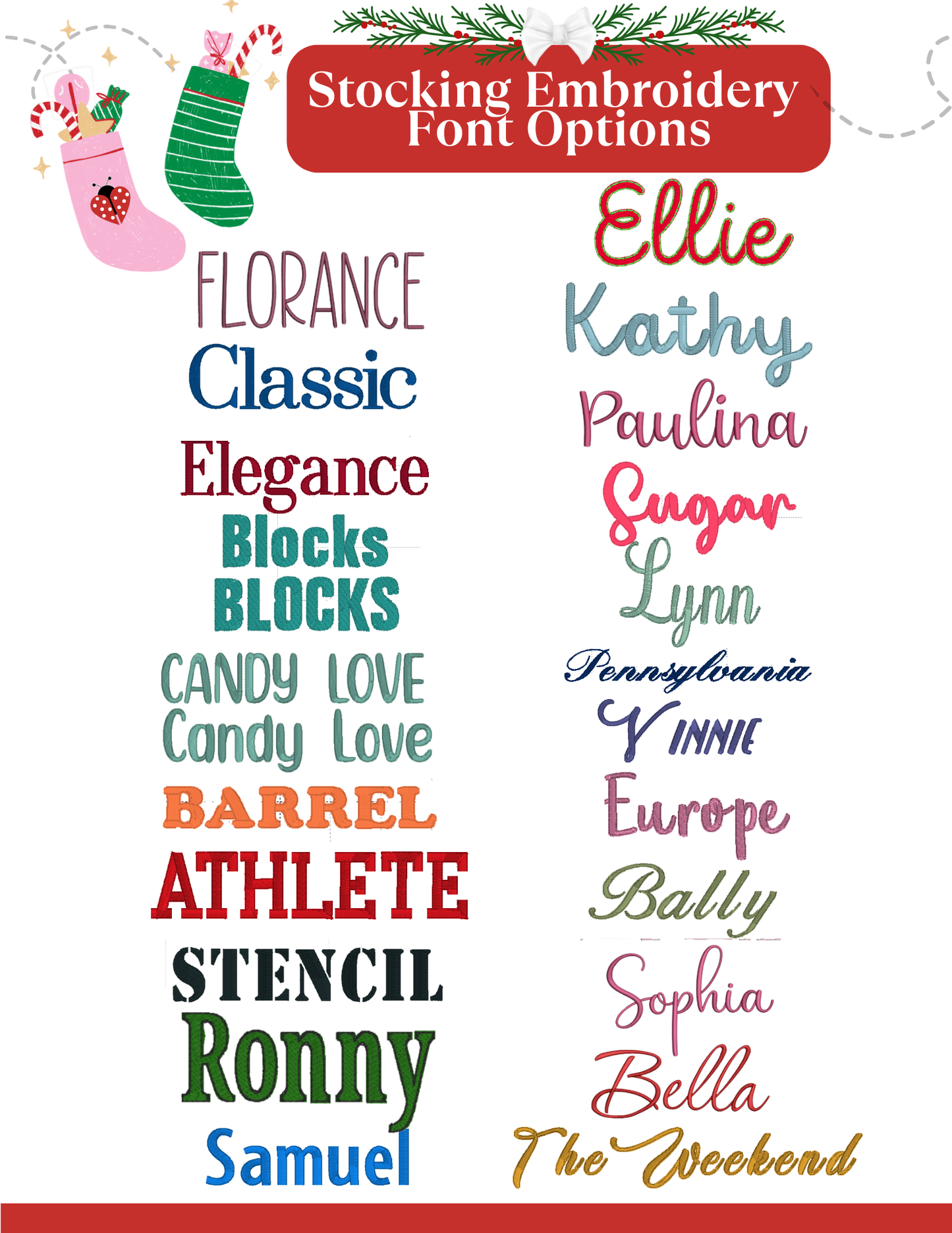 Buffalo Plaid Stocking - Embroidered Name