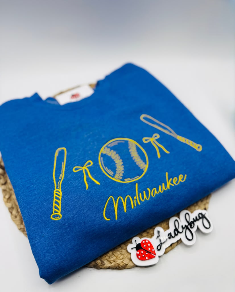Milwaukee Baseball Embroidered Crewneck