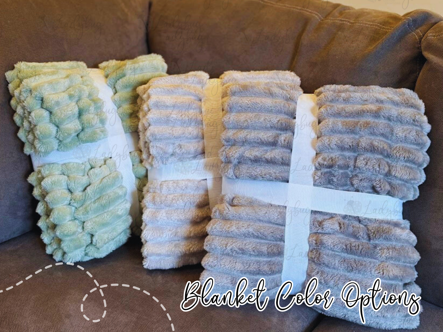 Personalized Mother’s Day Blanket – “Everlasting Hug” Embroidered Message – Custom From Name(s) & Floral Thread Colors – Cozy Gift for Mom