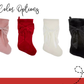 Pink Velvet Bow Personalized Christmas Stocking - Embroidered