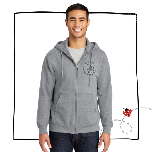 WSSA Full Zip Up Hoodie - Embroidered Logo