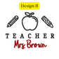 Teacher Gift Tote Set – Personalized Canvas Tote + Coordinating Makeup Bag