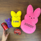 Personalized Peep Medium Marshmallow Bunny Plushie - 10in