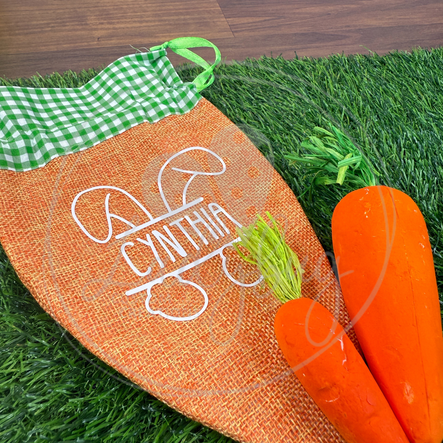 Personalized Carrot Shaped Treat Bag