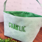 Striped Easter Bag Basket Bucket Tote