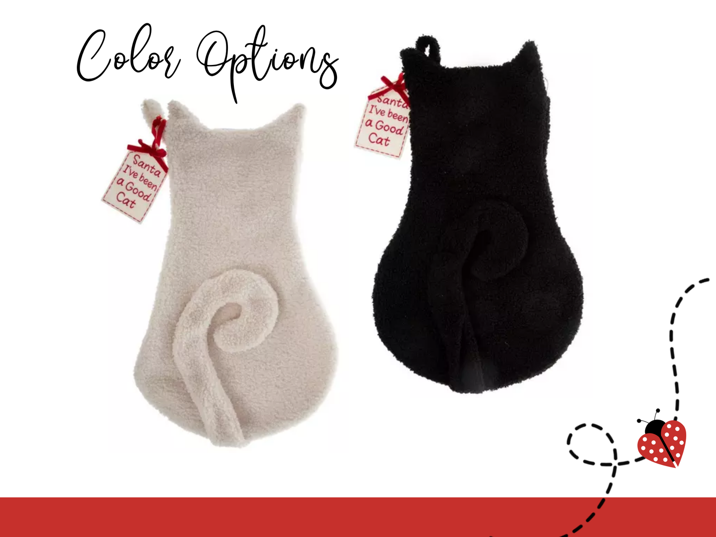 Cat Personalized Christmas Stocking - Embroidered