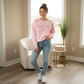 Teacher Crewneck Sweatshirt with Bow
