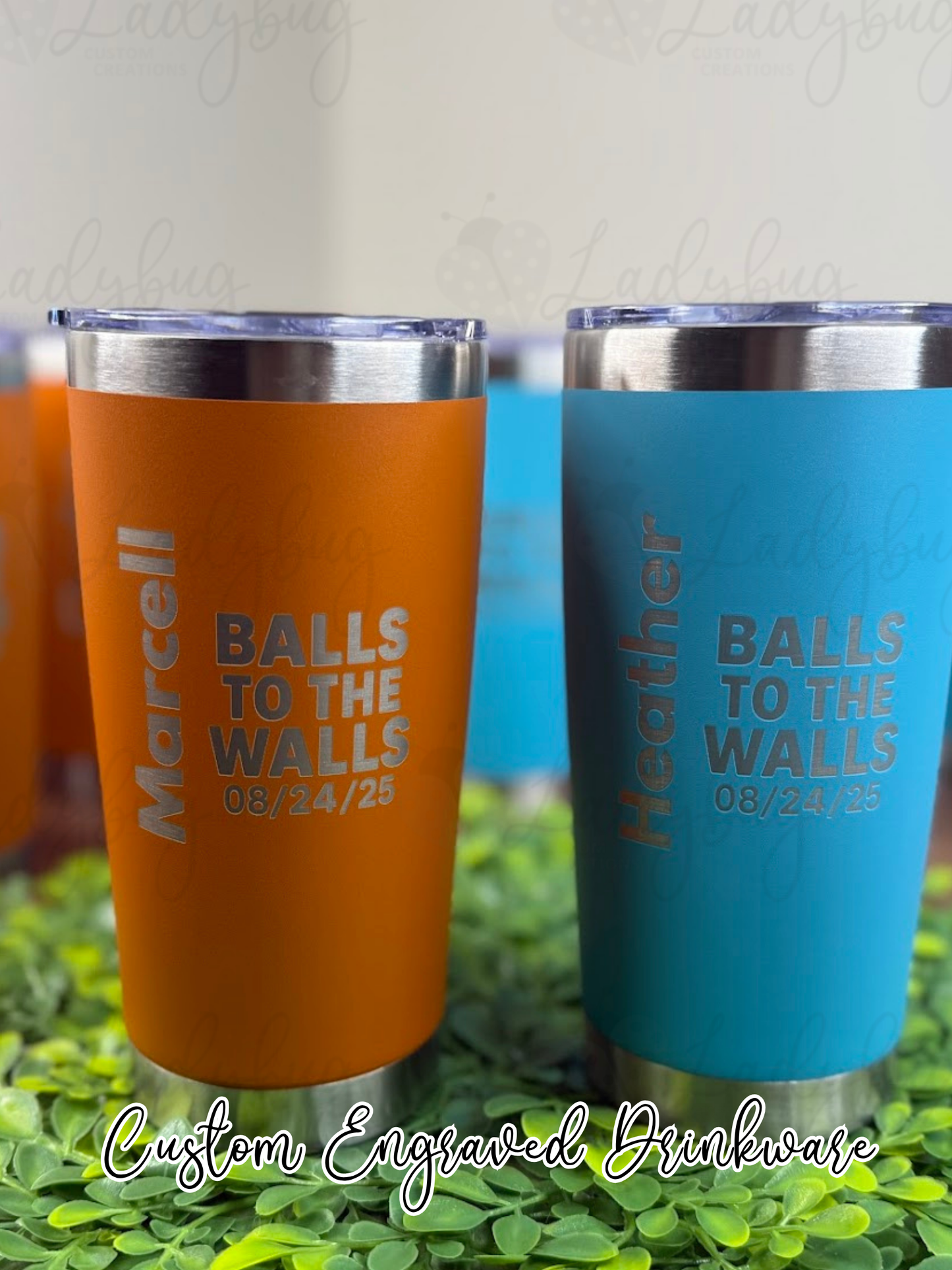 20oz Laser Engraved Tumblers | Custom Logo Upload or Name | Corporate Gifts | Bridal Party Cups