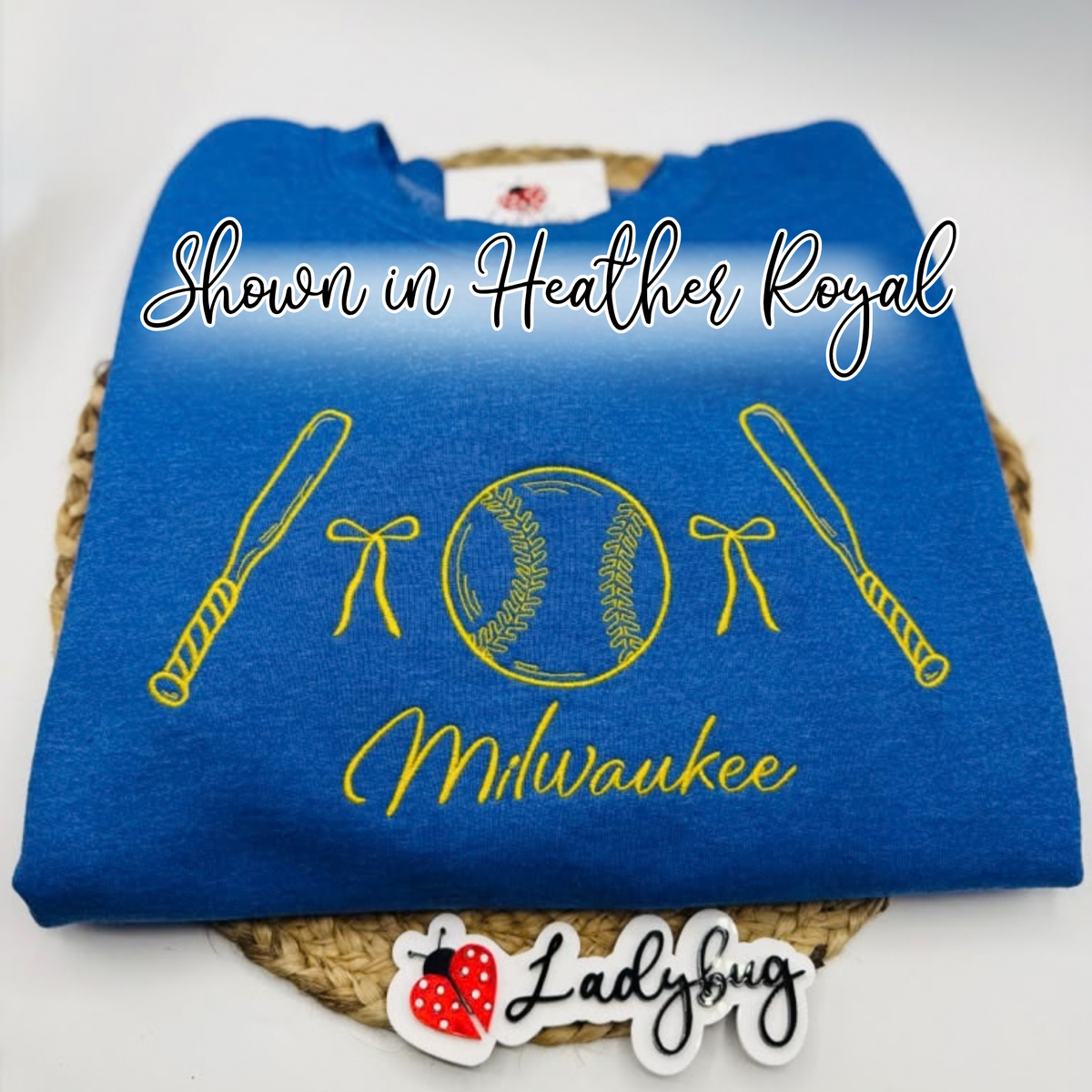Milwaukee Baseball Embroidered Crewneck