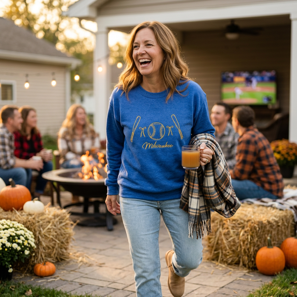 Milwaukee Baseball Embroidered Crewneck