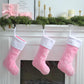 PLush Faux Fur Santa Stocking - Embroidered Name