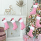 PLush Faux Fur Santa Stocking - Embroidered Name