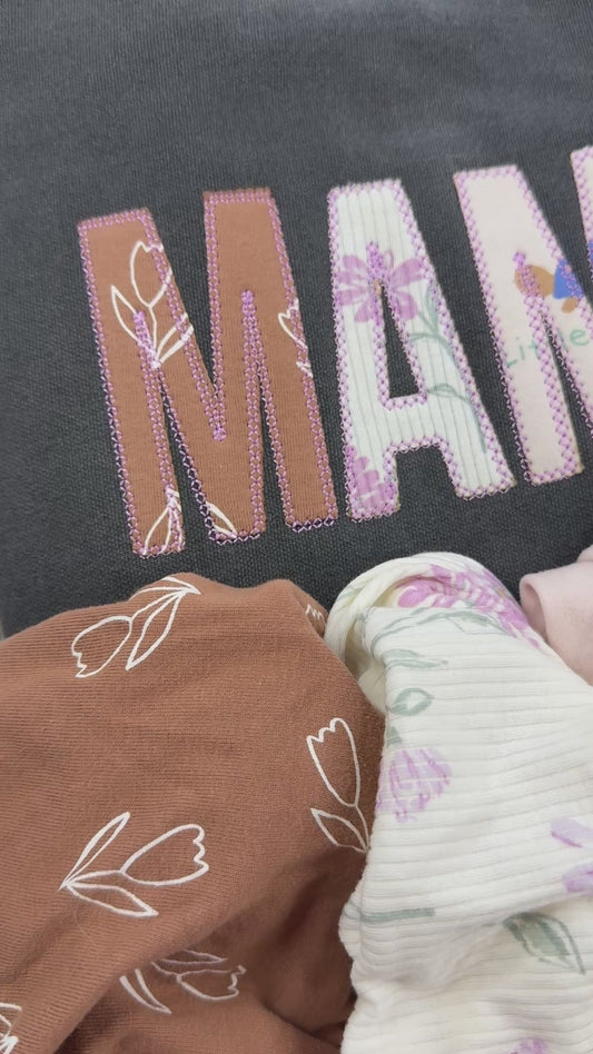 MAMA Sweatshirt - Custom Baby Keepsake Sweatshirt – Made From Your Child’s Outfits & Blankets