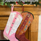 Cowboy Boot Christmas Stocking - Embroidered Name Stocking