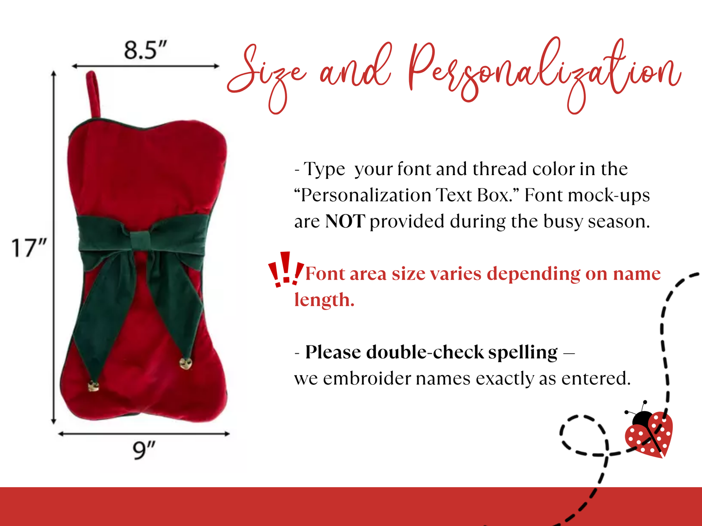 Dog Bone Velvet Personalized Christmas Stocking - Embroidered