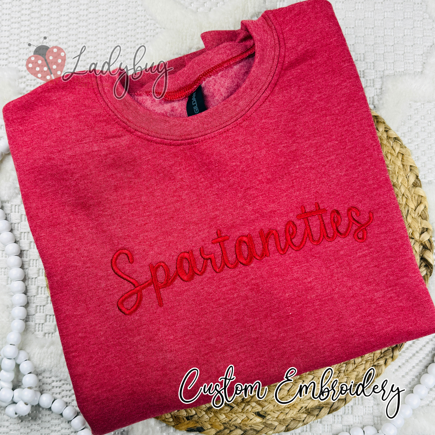 Custom Embroidered Name Crewneck - Personalized Text Sweatshirt